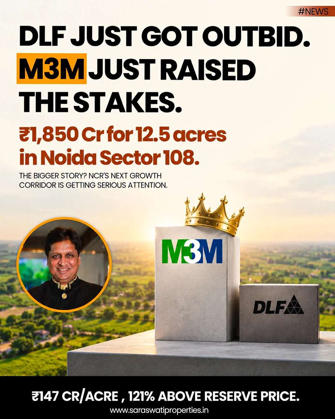 When DLF Bids, But M3M Wins.